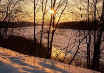 Река Ока зимой